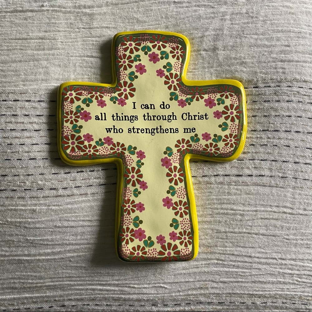 Decorative ceramic cross